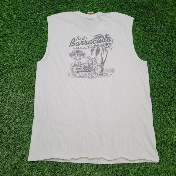 Harley-Davidson Bert's Barracuda FL T-Shirt Mens Medium Biker Muscle Tee - Picture 3 of 10